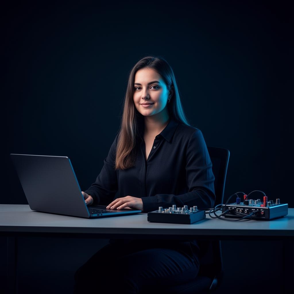 Noemi Krysiak-Wolańska przy stanowisku pracy — testerka oprogramowania